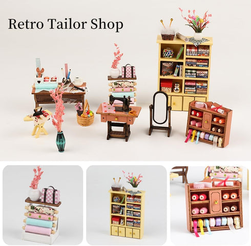 DIY Miniature Dollhouse Kit, Mini House Making Kit with Furnitures and Light, Tiny House Kit to Build for Adults, Hobby