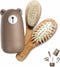 6-in-1 Baby Grooming Set, Natural Wooden Hairbrush and Comb, Nail Clippers,Nail Scissors,