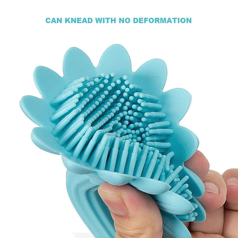Baby Shampoo Brush Cleaning Hair Washing Brush, Soft Hair Bathing Brush, Newborn Hair Brush for Dry Skin Eczema (Blue)
