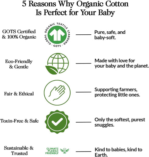 100% (3-Pack) Pack 5 (27" 39") Organic Cotton Baby Crib Sheets GOTS Certified, Soft Fitted Sheets for Mini Mattress & n