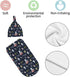 Munific Set Personalized Baby Swaddle Blanket for Boys, Custom Name Space Receiving Blanket with Beanie Knotted Hat