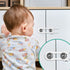 HonesaLoc 4 Packs U-Shaped Sliding Cabinet Locks, Adjustable Child Safety Lock for Kitchen Doors and Home Drawers,