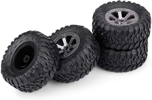 RC Crawler Tires 4Pcs Off-Road Rubber Tyres for 1:16 Remote Control Military Car Accessory Part