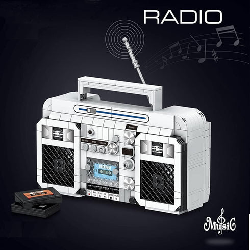 Uvini Adult Building Set - Classic Retro Series Radio, 645pcs, Best Gift for Adults, Teens