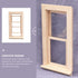 Toyvian 1: 12 Scale Wooden Window Dollouse Mini Window Frame Miniature Wooden Furniture for Doll House Decoration Dollouse Accessories
