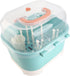 Compact Green Baby Bottle Drying Rack with Cover - Perfect for Home & Travel
