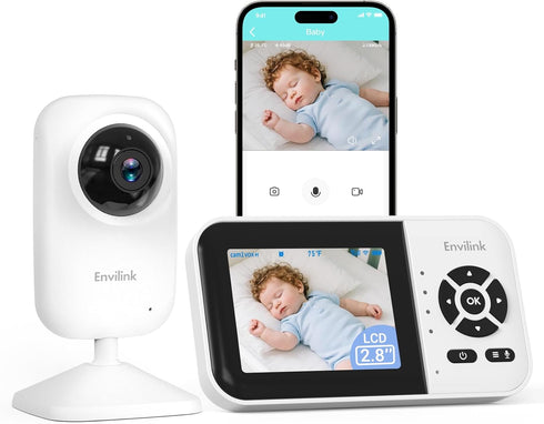 Envilink Baby Monitor with Camera and Audio, Video Baby Monitor WiFi Night Vision,