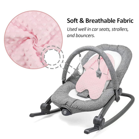Pack of Baby Car Seat Head Support and Covers Stylish Floral Ultra Soft Minky Dotted Fabric Perfect for Baby Carseats
