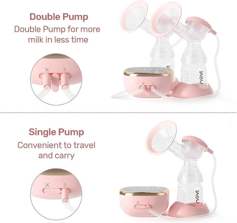 8782, 4 9 NCVI Electric Breast Pump Portable Hospital-Grade Double Pump with Modes & Levels, Anti-Backflow