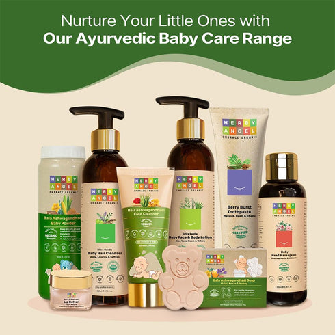 HERBY ANGEL Pack 3 (75 Natural Soap for Babies & Kids with Tear-Free Formula | Parabens, SLS/SLES and Silicones Free |
