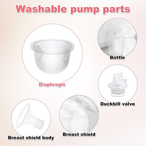 BOXOB 2pcs Z1/Z2 Silicone Rubber Diaphragms Replacement Parts, BPA-Free Breast Pump Bowl Breastfeeding Accessory