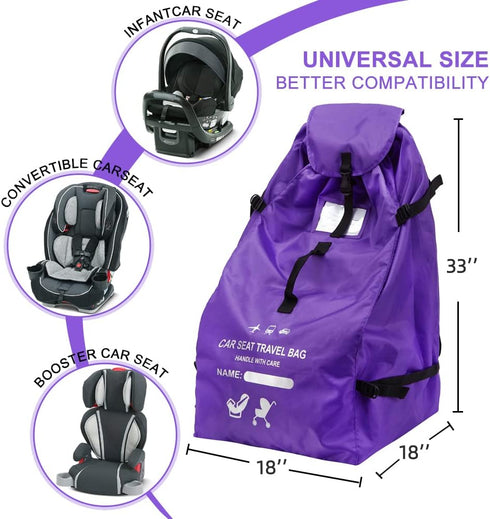 Clearworld Car Seat Travel Bag for Air Travel, Durable Gate Check Bag for Airport,Foldable Baby Stroller Travel Carry