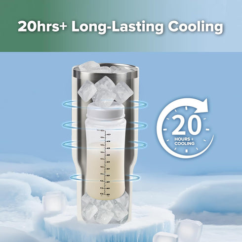 30oz/900ml, 20 300ml haakaa Portable Breastmilk Cooler Up to Hours of On-The-go Cooling, Larger Capacity Breast Milk