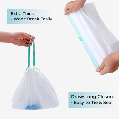 WOMUMON 30 Counts, Disposable Potty Liners with Absorbent Pads Leak-Proof Travel Toilet Bags for Toddlers, Fit OXO Tot