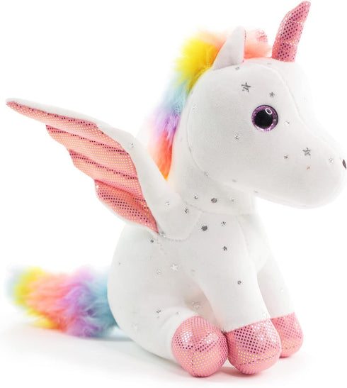 8" Unicorn Stuffed Animal, Cute Plush Toy Gift for 3-8 Years Old Girls, Soft Birthday Present for Kids