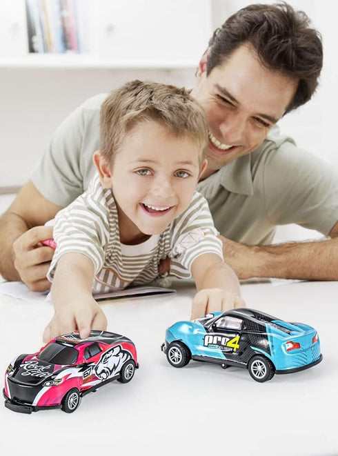 8PCS Mini Model Stunt Toy Cars, Pull Back Die Cast Cars for Boys 3-6 Years, Jumping Flip Car Toys