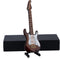 Dselvgvu Wooden Miniature Electric Guitar with Stand and Case Mini Musical Instrument Electric