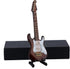 Dselvgvu Wooden Miniature Electric Guitar with Stand and Case Mini Musical Instrument Electric