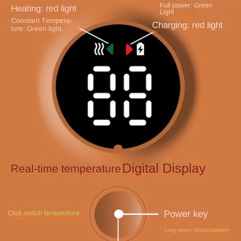 TANIQIACA 6 6000mAH USB Milk Water Warmer with Levels Temperature Control, Battery for USB Charging, Universal