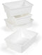 Humble Crew Large White Plastic Storage Bins - Set of 4