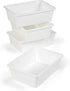 Humble Crew Large White Plastic Storage Bins - Set of 4
