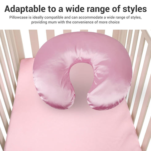 Nursing Pillow Cover Soft Satin | Ultra-Soft & Comfortable Breastfeeding Pillow Slipcover | Skin-Friendly Fabric