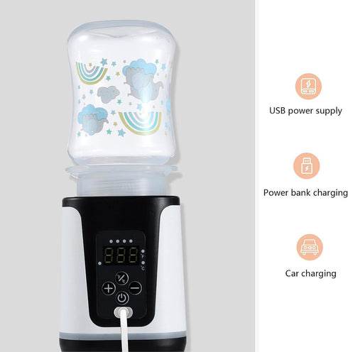 MENGLANSI Fast Heating Portable USB Bottle Warmer Automatic Design for Parents with Night Lamp