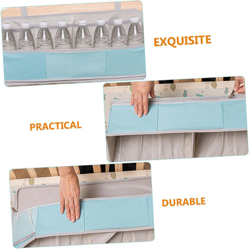Toddmomy Hanging Diaper Organizer for Nursery Multi Functional Changing Table Storage Bag Holds Diapers Wipes