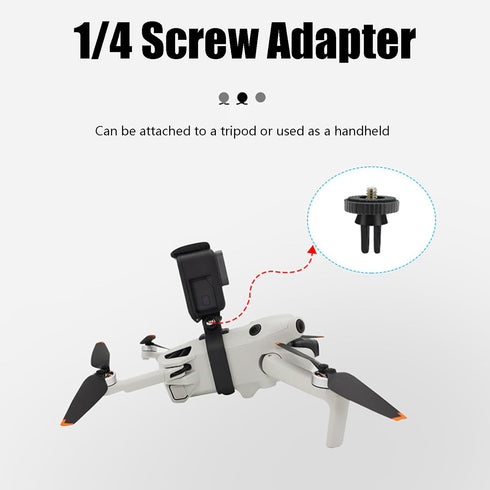 Mini 4 Pro Drone Camera Mount, Top Carry Extension Bracket with 1/4 Screw Tripod Mount Adapter for DJI Mini 4 Pro/Mini 3