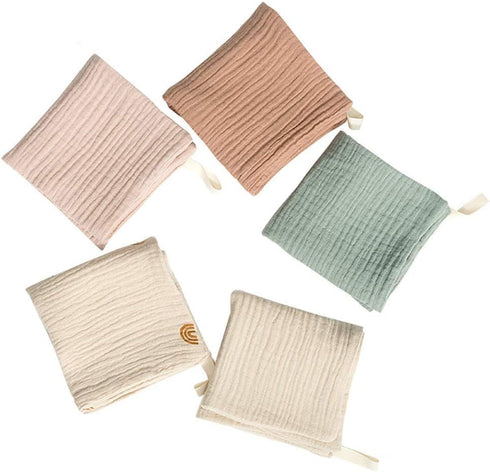 Nisstiiv Baby Washcloths Muslin Cotton Face Towels, Burp Cloth, Saliva Towel, Handkerchief for