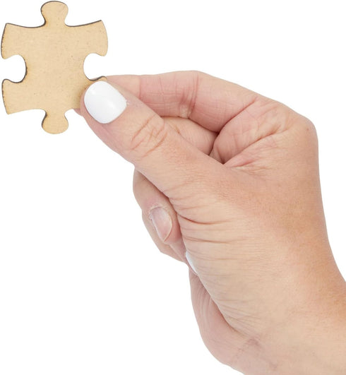 Juvale 100 Blank Wooden Puzzle Pieces for Crafts, DIY Art Projects, Unfinished Freeform Jigsaw Wood Puzzle