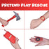 10 PCs Fireman Gear Firefighter Costume Role Play Toy Accessories Set with Helmet and Tools for Kids