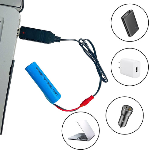 4.8V USB Charger Cable with JST 2 Pin Plug for RC Car Plane Tank Boat and Other Remote Control Toys