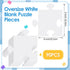 Sonwyoung 30 (8 9 Inch) Pcs Large White Blank Puzzle Pieces Bulk to Draw on Make Your Own Jigsaw Puzzle Pieces Giant