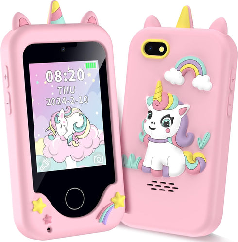 Kids Phone for Girls, Toys for 3-10 Year Olds, Touchscreen Toddler Smartphone Learning Toys, Play Cell Phone with