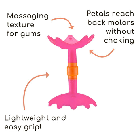 BPA-Free Pink Star Teether - Innobaby Teethin Smart EZ Grip