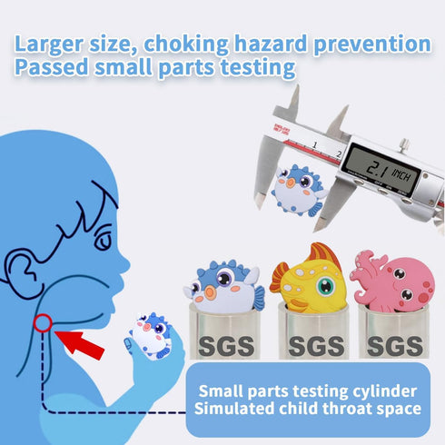 Fridge Magnet for Toddlers, Cute Rubber Animal Magnets for Educational Learning Toy Gift