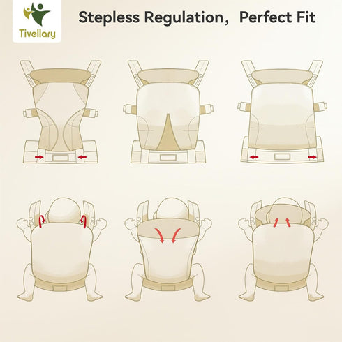 (744 lbs) Tivellary Reversible Baby Carrier Black Solid & Houndstooth; Lightweight & Breathable Lyocell Fabric;
