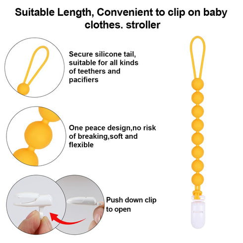 Baby Food Grade Silicone Carrier Vehicle Teether Toy - Teething Pain Relief Gift Set for 3 Months+