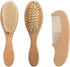 XFYSDIY Set Set Personalized Baby Hair Brush and Comb for Newborn, Custom Wooden Toddler Hair Brush with Soft Goat
