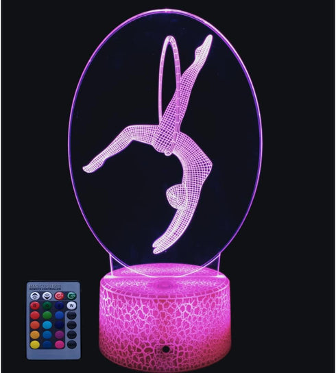HPBN8 Ltd Creative 3D Gymnastics Night Light USB Power Remote Control LED Decor Table