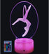 HPBN8 Ltd Creative 3D Gymnastics Night Light USB Power Remote Control LED Decor Table