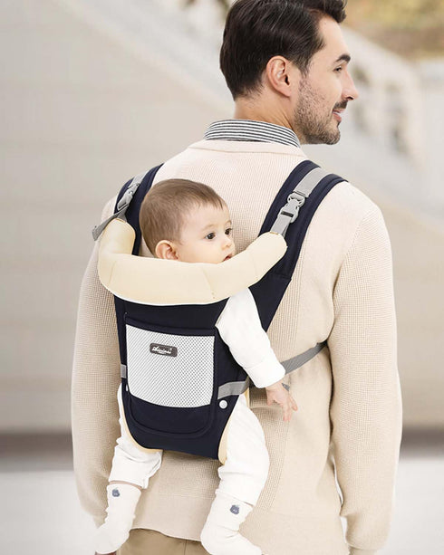 Baby Carrier Ergonomic M Position, Head Support,Newborn to Toddler and Breathable Mesh,Adjustable RemovableBaby Baby