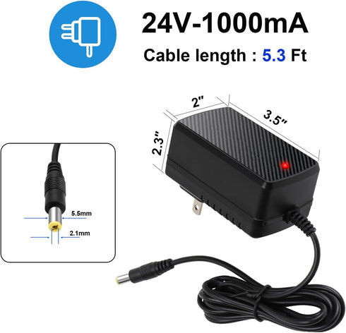 24V Charger for Kids Ride On Car Toys, Battery Charger for Wrangler SUV Jeep ATV Mercedes Benz Lamborghini
