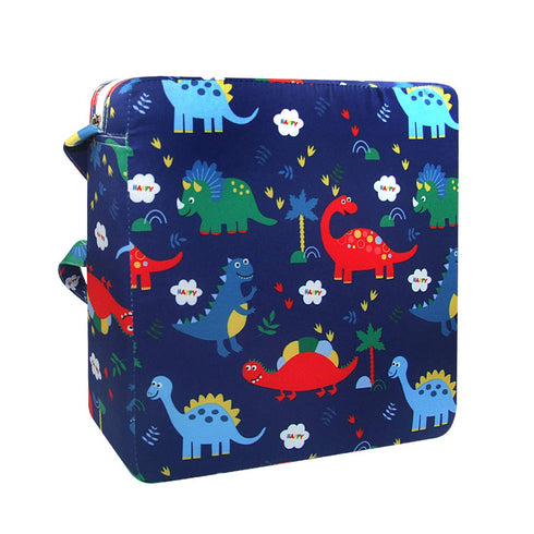 Dining Chair Heightening Cushion, Portable Adjustable Highchair Booster for Baby Toddler Kids, Dark Blue