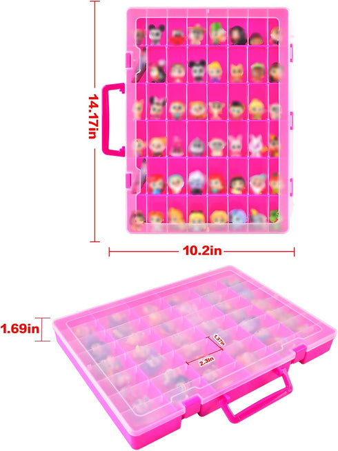 Display Case Compatible with Disney Doorables Collectible Mini Figures, Toys Storage Organizer for MGA Entertainment