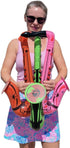 Colorful 22" Saxophone Inflates, 3 Colors Inflatable Musical Instrument for Pretend Play, Birthday Party DJ