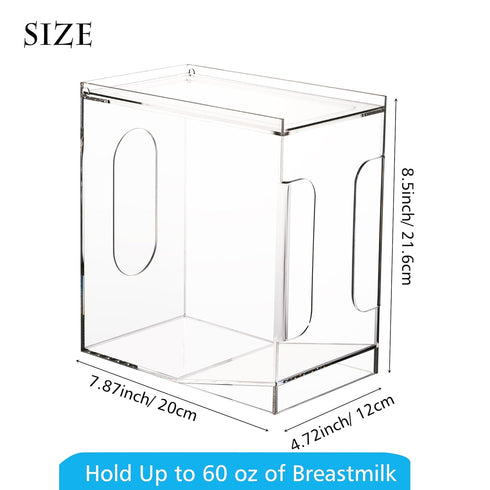 Heyrelda Freezer Organizer for Breastmilk Storage Bags, Freezer Storage Organizer and Tower for Breast Milk Storage