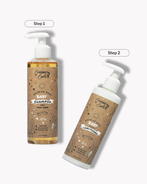 Cristina's Curls Baby Shampoo & Body Wash Gentle Low-Foam Head-To-Toe Clean For Newborns And Sensitive Skin