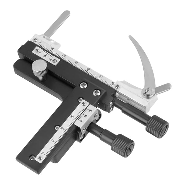 Professional Microscope Moveable Stage, Attachable Mechanical X-Y Moveable Stage Caliper with Scale